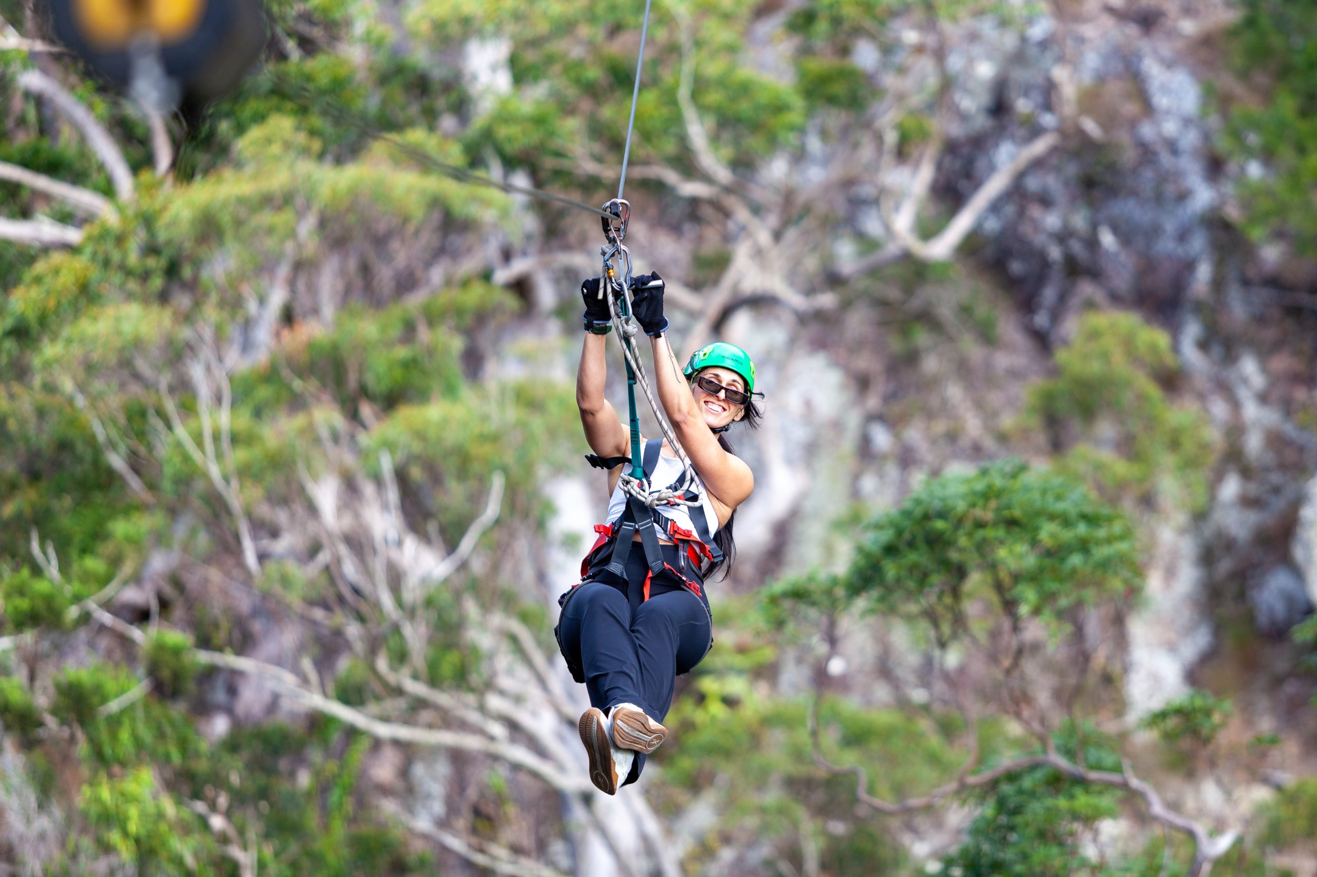 Canyon Flyer zipline tour across Cedar Creek Canyon