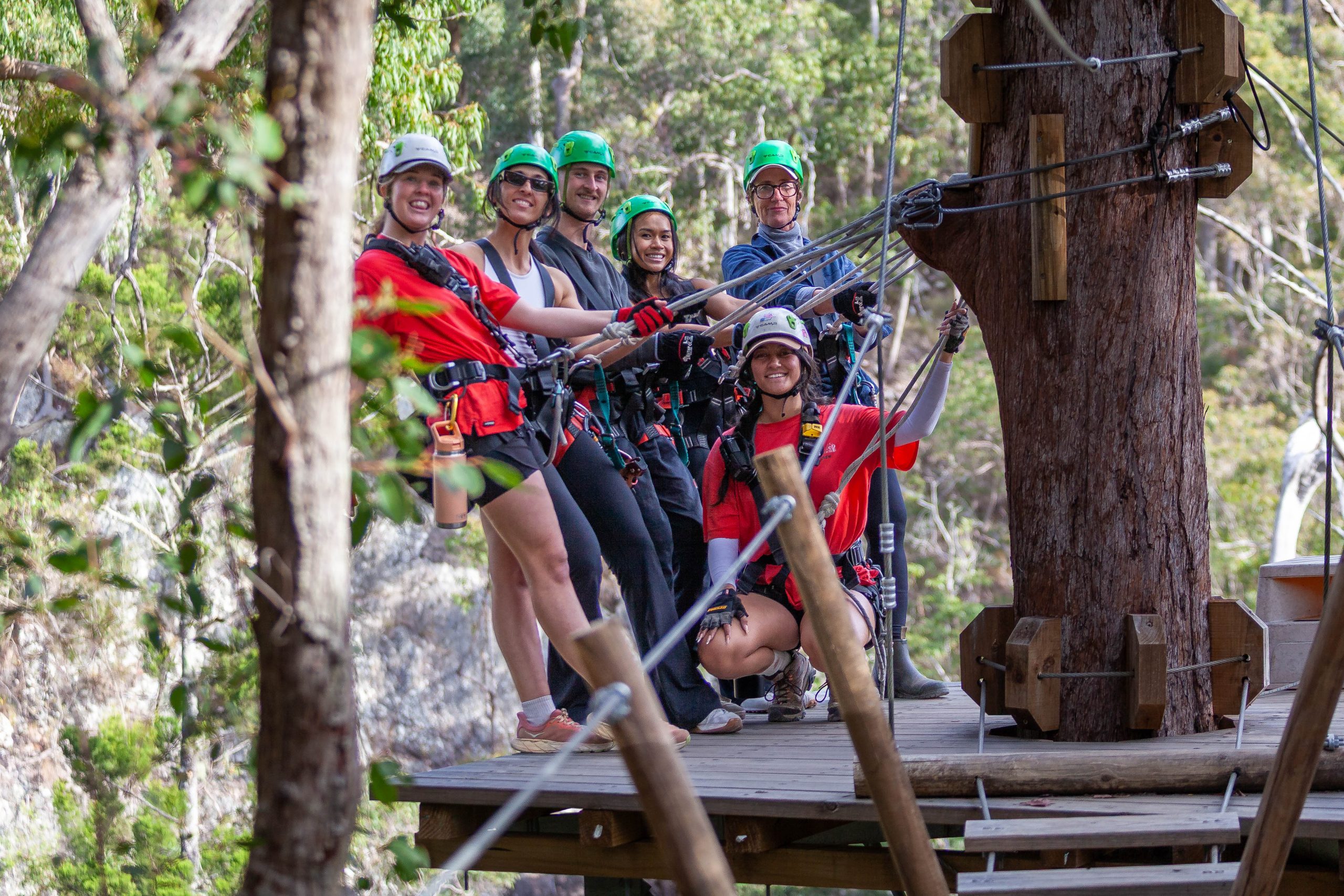 Getting ready for the Canyon Flyer at Thunderbird Park